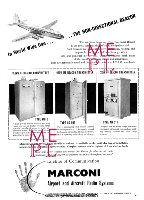 : Marconi NDB Ground Transmitters WB8 AD501 AD511 : Marconi NDB Ground Transmitters WB8 AD501 AD511