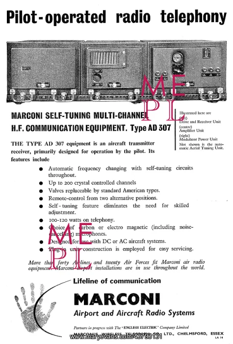 : Marconi SElf Tuning Multi Channel HF Comms - AD307 : Marconi SElf Tuning Multi Channel HF Comms - AD307