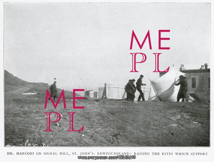  : Marconi using Kite Aerial to get Signal 1901