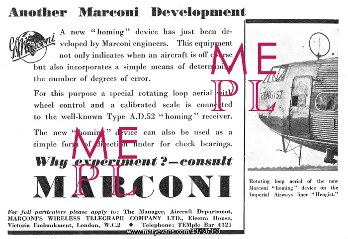 : Marconi Wireless & Navigation Equipment : Marconi Wireless & Navigation Equipment