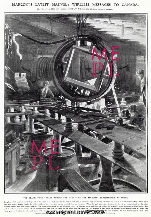 : Marconi's Latest Marvel - Wireless Messages to Canada 1907 : Marconi's Latest Marvel - Wireless Messages to Canada 1907