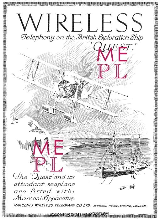 : Marconis Wireless Telephony Used On The Brtish Ship Quest : Marconis Wireless Telephony Used On The Brtish Ship Quest