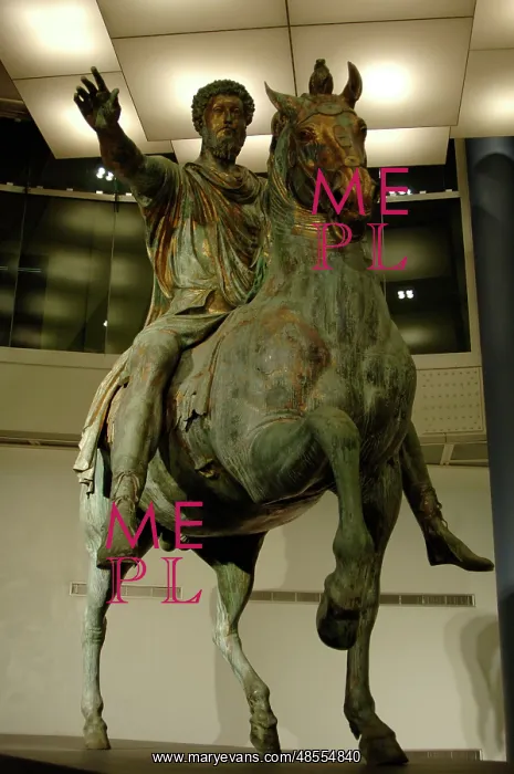 : Marcus Aurelius (121-180). Roman Emperor. Equestrian statue : Marcus Aurelius (121-180). Roman Emperor. Equestrian statue