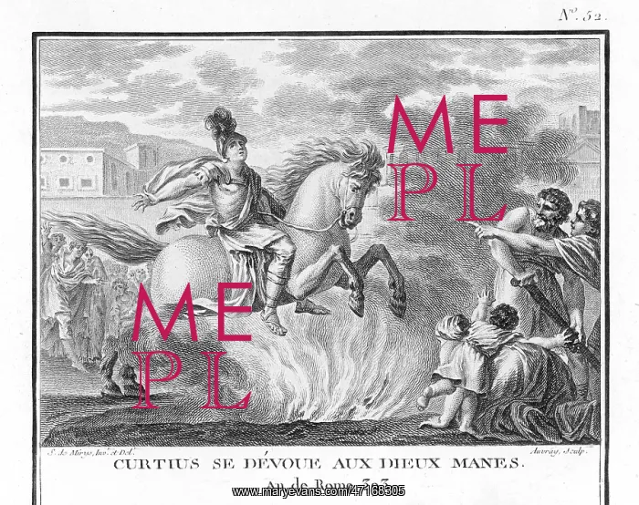 : Marcus Curtius sacrifices himself for Rome : Marcus Curtius sacrifices himself for Rome