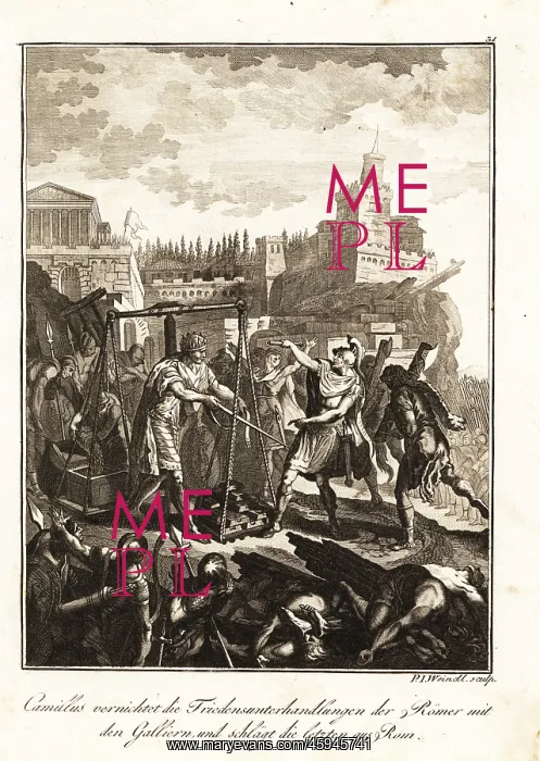 : Marcus Furius Camillus expelling the Gauls from : Marcus Furius Camillus expelling the Gauls from