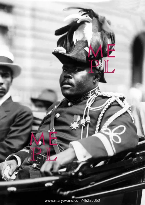 : Marcus Garvey, the Negro Moses, rides through ? : Marcus Garvey, the Negro Moses, rides through ?