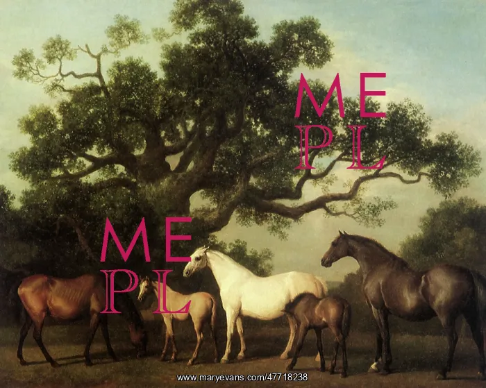  : Mares, Foals, Oak Tree, by Stubbs