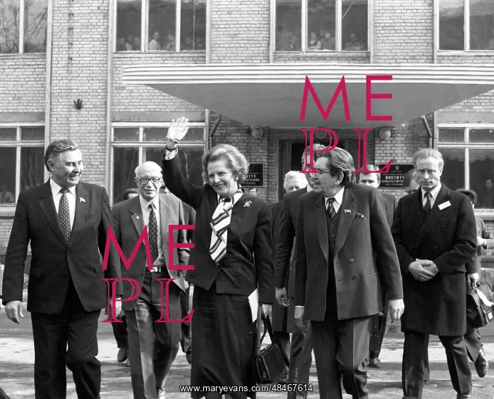 : Margaret Thatcher in Moscow, Soviet Union, 1987 : Margaret Thatcher in Moscow, Soviet Union, 1987