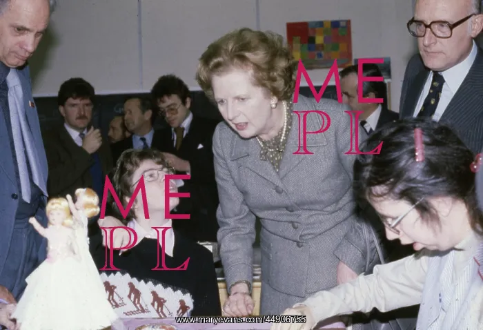 : Margaret Thatcher on a visit to Redruth, Cornwall : Margaret Thatcher on a visit to Redruth, Cornwall