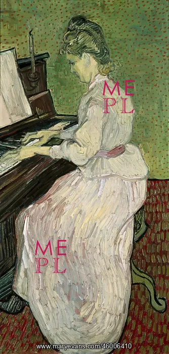 : Marguerite Gachet at the piano : Marguerite Gachet at the piano