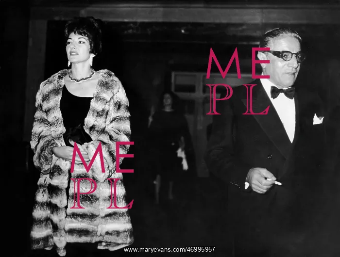 : Maria Callas, opera singer, and Aristotle Onassis : Maria Callas, opera singer, and Aristotle Onassis