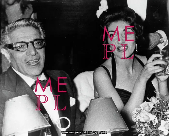 : Maria Callas, opera singer, and Aristotle Onassis : Maria Callas, opera singer, and Aristotle Onassis