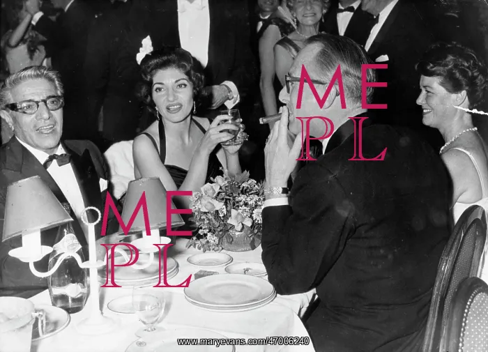 : Maria Callas, opera singer, and Aristotle Onassis : Maria Callas, opera singer, and Aristotle Onassis