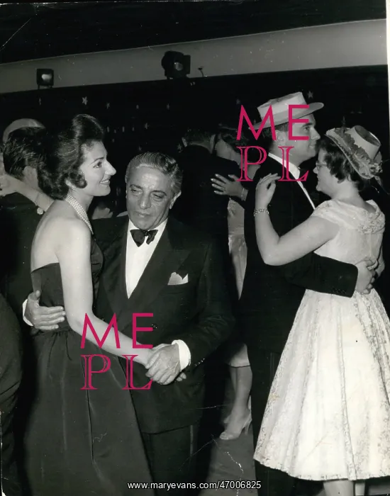 : Maria Callas, opera singer, and Aristotle Onassis : Maria Callas, opera singer, and Aristotle Onassis