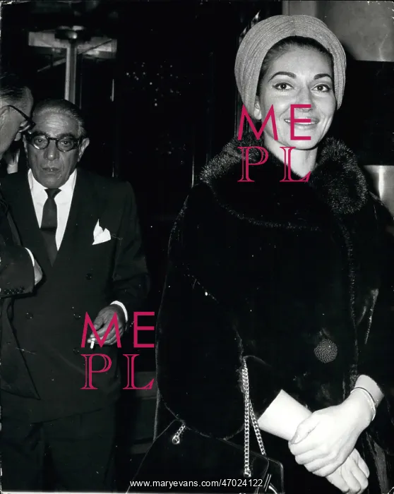 : Maria Callas, opera singer, and Aristotle Onassis : Maria Callas, opera singer, and Aristotle Onassis