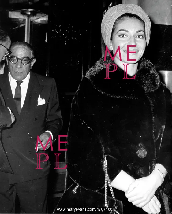 : Maria Callas, opera singer, and Aristotle Onassis : Maria Callas, opera singer, and Aristotle Onassis