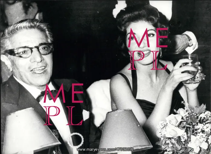 : Maria Callas, opera singer, and Aristotle Onassis : Maria Callas, opera singer, and Aristotle Onassis