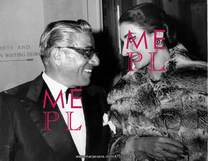 : Maria Callas, opera singer, and Aristotle Onassis, London : Maria Callas, opera singer, and Aristotle Onassis, London