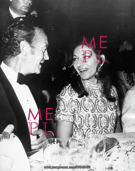: Maria Callas, opera singer, and David Niven, actor : Maria Callas, opera singer, and David Niven, actor