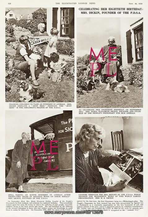 : Maria Dickin, founder of PDSA : Maria Dickin, founder of PDSA