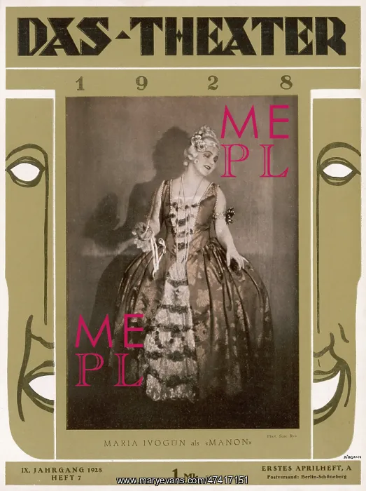 : Maria Ivogun, as Manon : Maria Ivogun, as Manon