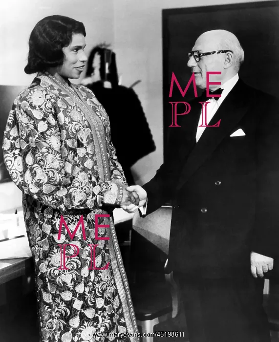 : Marian Anderson is congratulated by her ? : Marian Anderson is congratulated by her ?
