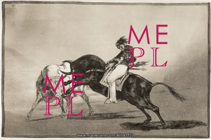 : The same Mariano Ceballos, mounted on a bull : The same Mariano Ceballos, mounted on a bull
