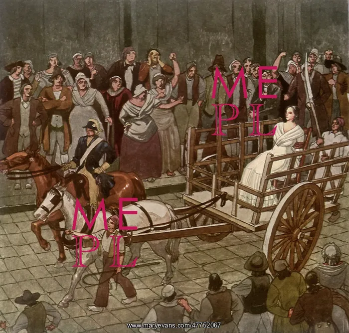 : Marie Antoinette on her Way to the Guillotine : Marie Antoinette on her Way to the Guillotine