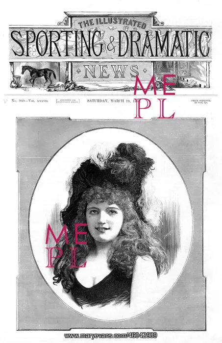 : Marie Lloyd on cover of Sporting & Dramatic News : Marie Lloyd on cover of Sporting & Dramatic News