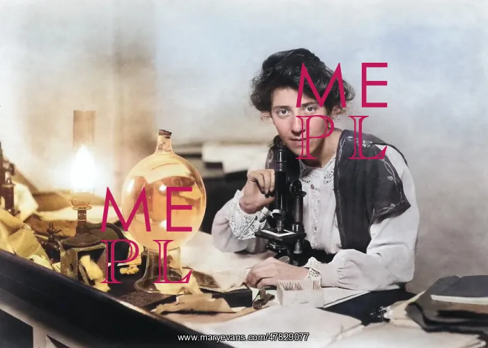 : Marie Stopes in Laboratory, 1904 : Marie Stopes in Laboratory, 1904