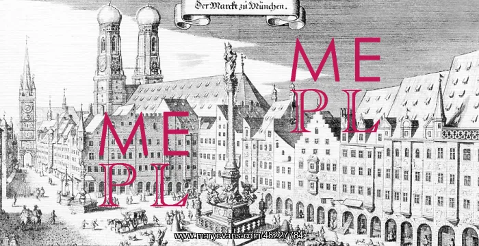 : Marienplatz in Munich around 1700 : Marienplatz in Munich around 1700