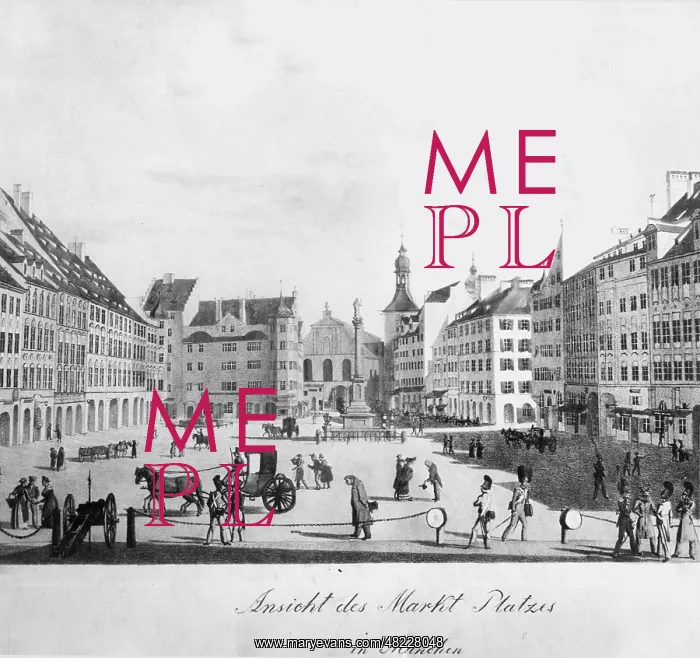 : Marienplatz in Munich before 1865 : Marienplatz in Munich before 1865