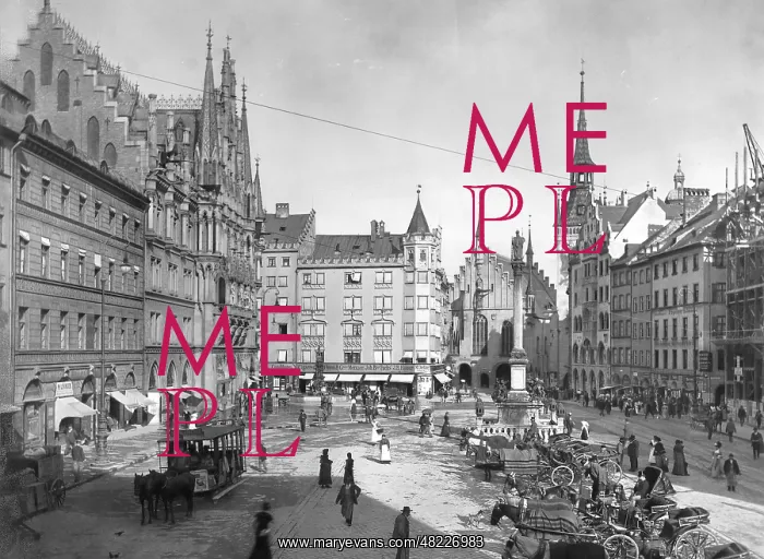 : The Marienplatz in Munich before 1914 : The Marienplatz in Munich before 1914
