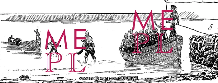 : Marines at Uig wading to their boats at low tide : Marines at Uig wading to their boats at low tide