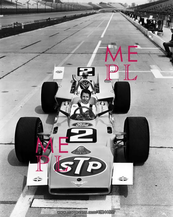 : Mario Andretti in his racecar, 1969. ? : Mario Andretti in his racecar, 1969. ?