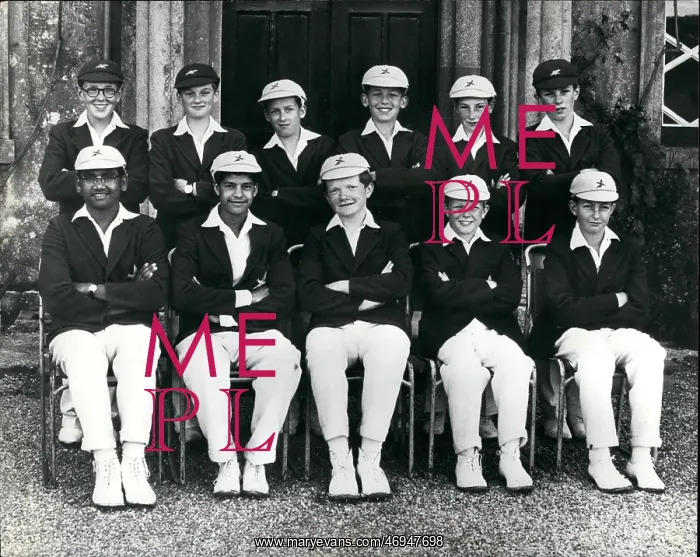 : Mark Phillips as a boy, in cricket team group photo : Mark Phillips as a boy, in cricket team group photo