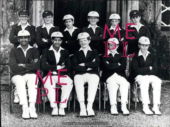 : Mark Phillips as a boy, in cricket team group photo : Mark Phillips as a boy, in cricket team group photo