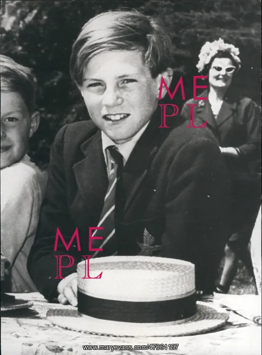 : Mark Phillips as a schoolboy in Uley, Gloucestershire : Mark Phillips as a schoolboy in Uley, Gloucestershire