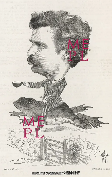: Mark Twain - riding frog : Mark Twain - riding frog