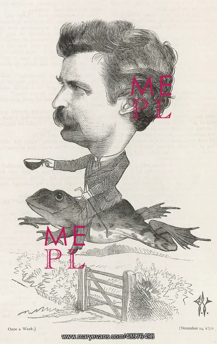 : Mark Twain - riding frog : Mark Twain - riding frog