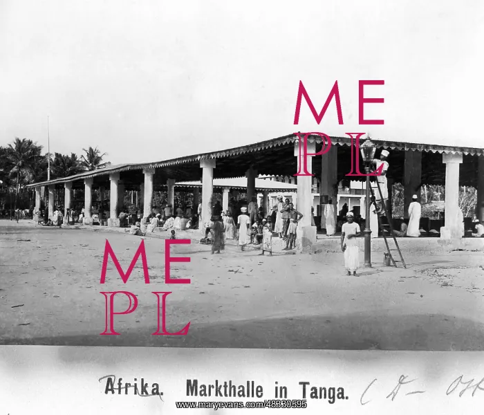 : Market hall in Tangier, around 1900 : Market hall in Tangier, around 1900
