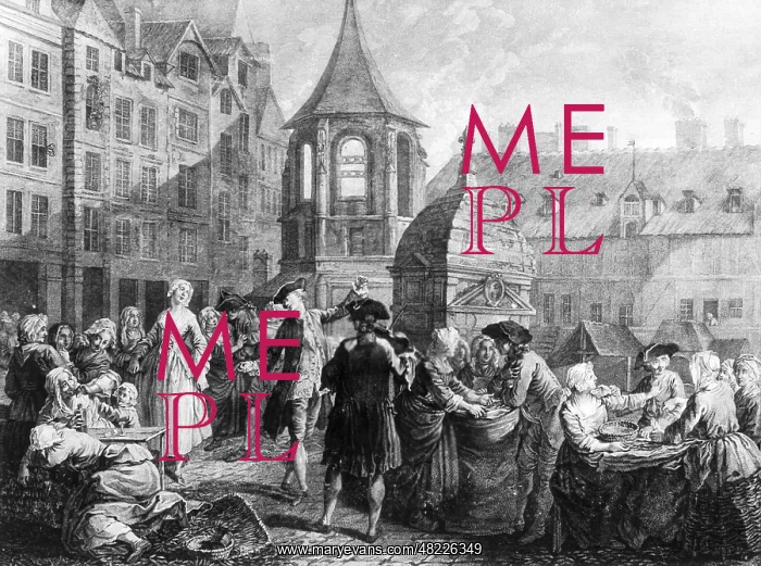 : Market in Paris in the 18th century : Market in Paris in the 18th century