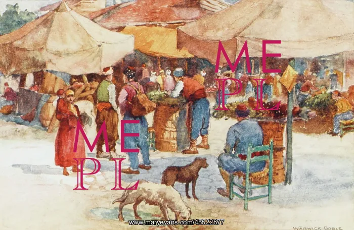 : A Market at Scutari - Constantinople : A Market at Scutari - Constantinople