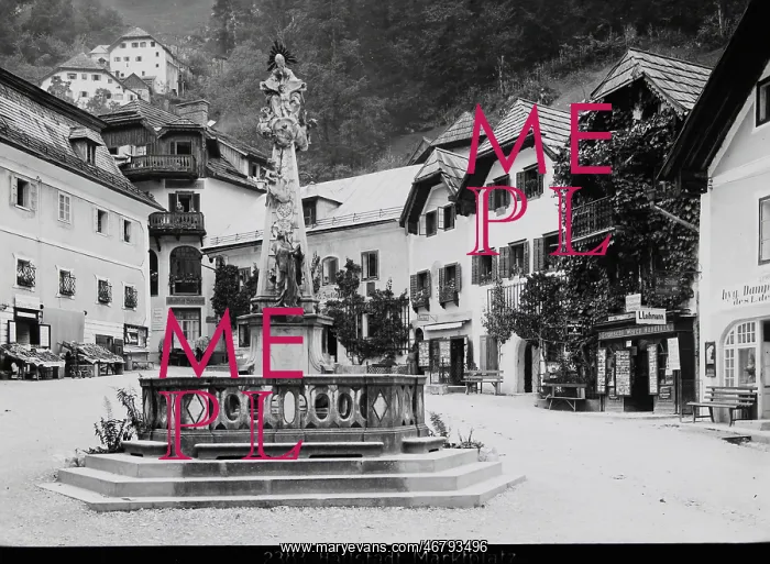 : Market square of Hallstatt : Market square of Hallstatt