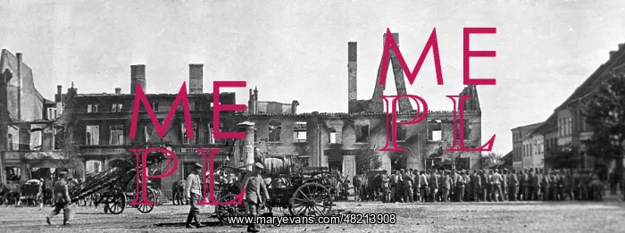 : Market square in Soldau, 1914 : Market square in Soldau, 1914