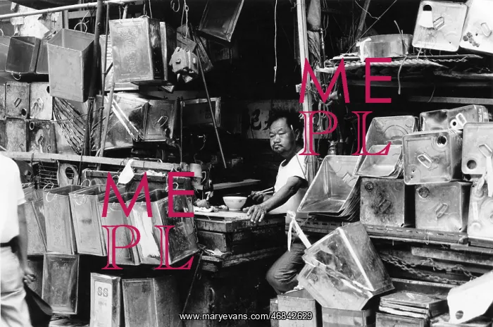 : Market trader in Macao, China : Market trader in Macao, China