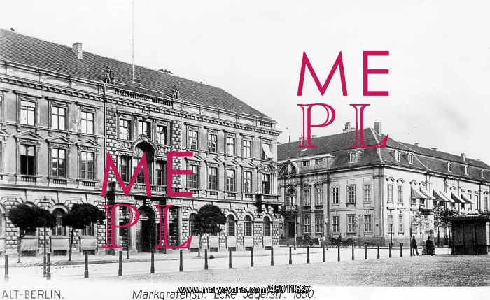 : Markgrafen street in Berlin, 1890 : Markgrafen street in Berlin, 1890