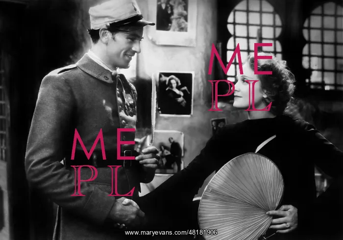 : Marlene Dietrich and Gary Cooper in Morocco, 1930 : Marlene Dietrich and Gary Cooper in Morocco, 1930