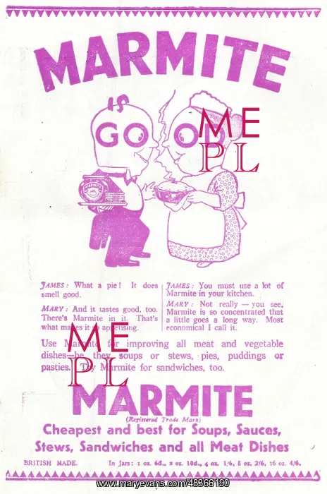  : Marmite advert from theatre programme 1933