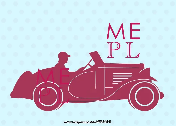 : Maroon Sportscar on Blue Background : Maroon Sportscar on Blue Background